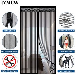 Rideaux transparents Rideau de porte moustiquaire magnétique Anti-Moustiquaire Fly Insect Mesh Fermeture automatique Taille personnalisée Installation facile 230412