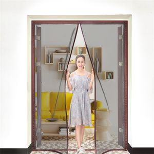 Sheer Curtains Magnetic Screen Door Curtain AntiMosquito Net Fly Insect Mesh Automatic Closing Custom Size Easy Installation 220830