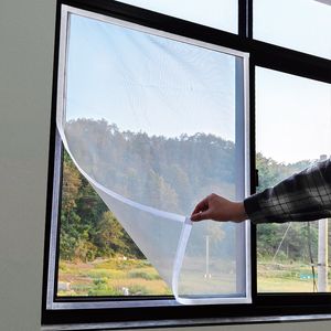Rideaux transparents moustiques filets pour écran de fenêtre maillage taille personnalisée insecte tulle invisible blanc contre les moustiques et les mouches lavables amovibles 230812