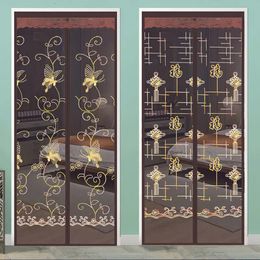 Rideaux transparents Porte moustiquaire magnétique d'été Rideau en maille durable avec moustiquaires anti-mouches Mains libres Fermer la porte moustiquaire Aimant auto-amorçant 231018