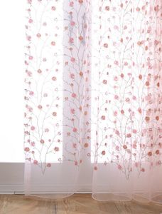 Rideaux transparents écran de fenêtre petite salle de mariage rose rideau de broderie violet rose écrans en tissu de haute qualité