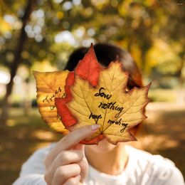 Hojas de hojas de otoño, serie de letras y flores, Material vegetal Vintage, papel creativo, diario basura, Collage, artículos de papelería para decoración