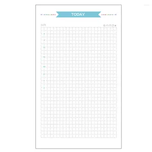 Sheets Blank Notebooks A6 Taille de 6 trous Reffills pour le planificateur de carnets Journal Dairy (Grid)