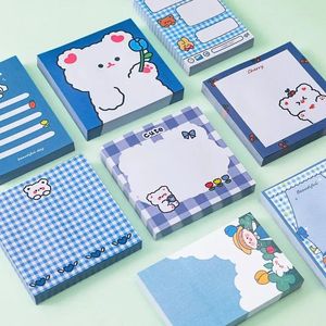 Sheets Cartoon Bear Sticky Notes Diary Stickers Cute Notepad Memo To-do List Gifts Stationery Learning Office Supplies