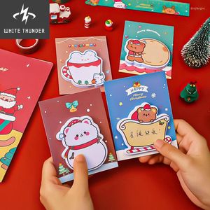 Bladen Kerst schattig memo -padstickers Studentenbericht Sticky Notes Paper kan worden geplakt decoratief kantoor briefpapier