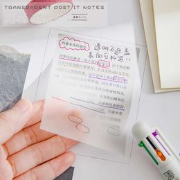 Bloc-Notes créatif Transparent en PET, feuilles autocollantes pour planificateur, bloc-Notes, fournitures scolaires, papeterie Kawaii