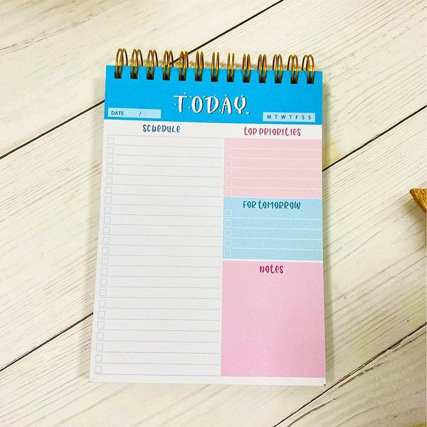 Sheets Memo Pads Kawaii Time Horario Organizador Daily Planner para hacer una lista de artículos de papelería coreana Agenda Notepads