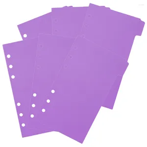Feuilles de poche séparateur accessoires index des diviseurs Page de carte anneau plissin de fichiers violets Tabs papier Plastique