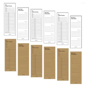 Feuilles de lecture de cartes de page de livre Tracker Notcards Bookmarks Post de rétroaction Mémo Sticky Notes Flags