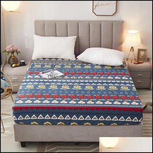 Ensembles de draps Fournitures de literie Textiles de maison Jardin 1 pièce Drap de lit imperméable Matelas Er Drap de lit double Waterpro Pad réglable 150 180X200