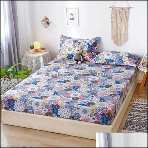 Lakens Sets Beddengoed Benodigdheden Thuis Textiel Tuin 3 Stks op Elastische Floral Style Reactive Gedrukt Hoesje Sabanas Cama 150 Queen / King