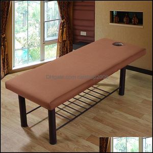 Juegos de sábanas Suministros de ropa de cama Textiles para el hogar Jardín Sábana suave Salón de belleza Mas Tratamiento de spa corporal Mesa de relajación Er con respiración facial