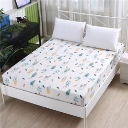 Ensembles de draps LAGMTA 1pc 100% polyester drap-housse impression végétale drap de couverture quatre coins avec drap de lit à bande élastique 220901