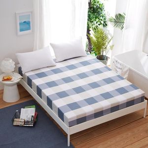 Juegos de sábanas Juego de fundas de sábanas ajustables modernas a cuadros Protector de cama Ropa de cama funcional a prueba de polvo 25 cm de profundidad