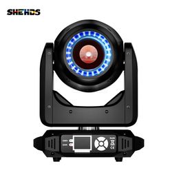 SHEHDS 160W LED Bewegende kop Hoge kleurtemperatuur Spot Licht met Ring Roterende gobo voor DJ Disco Wedding Stage Lichteffect