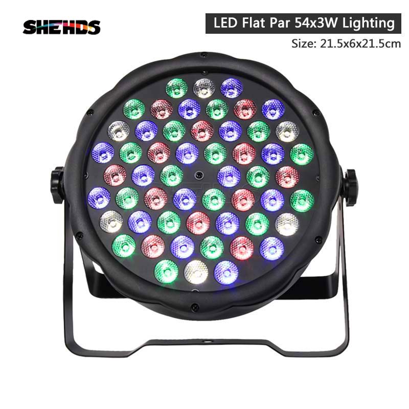 SHEHDS Flache 54x3W Beleuchtung LED Par Licht Strobe DMX Controller Party DJ Disco Bar Dimmeffekt Projektor