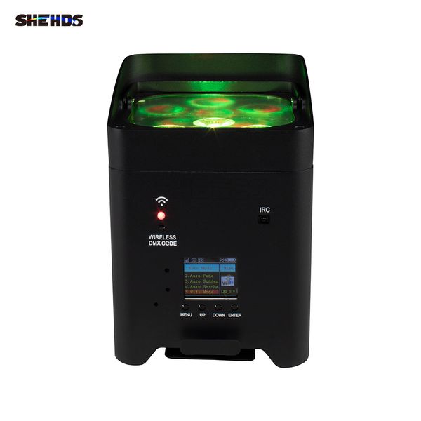 SHEHDS HOT LED 6x18w RGBWA+UV 6in1 WIFI Control remoto inalámbrico Batería Led Stage Up Par Light y RDM para Bar Disco Party Home DJ Iluminación profesional