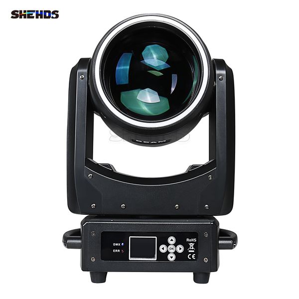 SHEHDS LED 300W haz de luz con cabezal móvil colorido prisma Sharpy luz con anillo para DJ Disco fiesta boda escenario