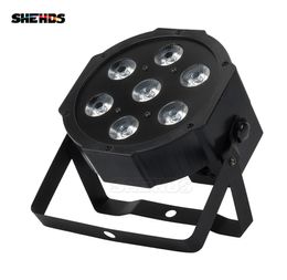 Shehds Lyre 7x12W RGBW LED PAR LUMIÈRE AVEC DMX512 4IN1 Effet de lumière de lavage pour le DJ Disco Party Stage Equipment Luces Discoteca5031740