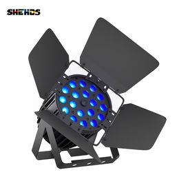 SHEHDS nueva gran aleación de aluminio LED Zoom Par 18x18W RGBWA UV 6 en 1 iluminación lámpara COB de alta potencia para luces de boda