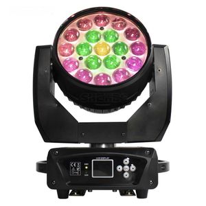 SHEHDS Stage Light Beam+Wash 19x15W RGBW Zoom Moving Head Lighting for Disco KTV Party DJ Equipment Rapid Transportation