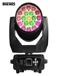 Shehds Stage Light Beam Wash 19x15W RGBW Zoom Moving Head Lighting for Disco KTV Party DJ Equipment Rapid Transportation6676360