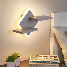 Lampe de chevet en acrylique à LED, étagère, style nordique post-moderne, art minimaliste, décoration de salon, chambre à coucher simple, 2355