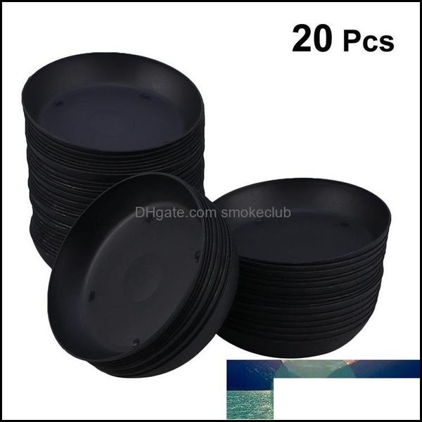 Doublures d'étagère 20 PCS Plastic Flowerpot plateau goutte à goutte Plant Pot Saucerchassis For Flester Planter Garden Balcony (noir) Drop Livraison 2021 Kit