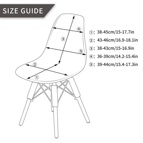 Cubierta de silla de conchas Cubierta de sillas elásticas para barra de hotel Case de asiento removible taburete slip -slip housse de chai