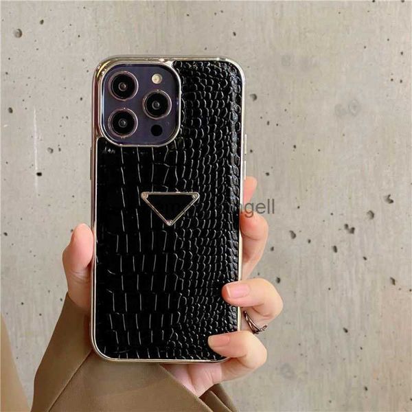 Shell Designer Shell pour iPhone 14 13 12 11 Designers d'impression en cuir Mobile Back Mobile Phone Case PU Shell Ultra Cover 2307257PE HKD230914