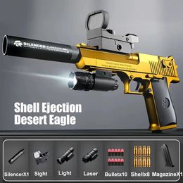 Shell Ejection Desert Eagle G17 Soft Bullet jouet pistolet Airsoft Pistol Foam lanceur pour enfants Garçons Gift CS Shot Games Armes 240420