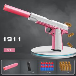 Pistola de lanzamiento de eyección de carcasa, juguete al por mayor M1911 EVA, pistola de balas blandas, pistolas para niños, simulación de juego al aire libre, modelo 1097