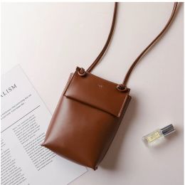 Shell New Vertical Mobile Phone Bag Fashion Simple Mini Small Handbag Soft Shoulder Bag Mini Purse 01SBJyMnxB