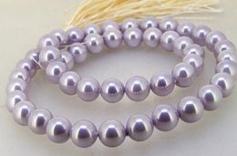 Shell Pearl Sieraden, Lavendel South Sea Shell Pearl Losse kralen 8mm One Full Strand 15 inches