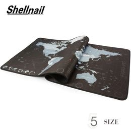 Shellnail Gaming RGB Grote Gamer Big Mat Computer Mousepad World Map Natural Rubber Mause Pad Keyboard Desk-spel