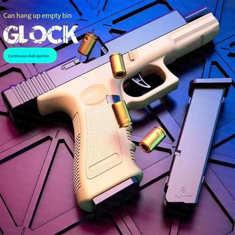 Lançamento de conchas Glock Desert Eagle Arma de brinquedo Brinquedos de imitação de arma de softball Criança menino arma de brinquedo