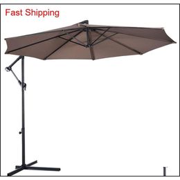 Shelter Inc 10 'ft Hanging Umbrella Patio Sun Shade Offset Outdoor Market W Cr Jnc Bdenet264n