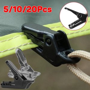 Schuilplaatsen 10/20 pc's luifel klem tarp clips Snap hangers tent camping overleving draai het gereedschap tarpaulin clip grip haak voor outdoor camp wandeling