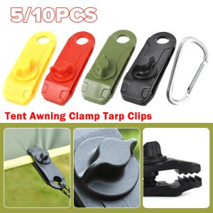 Schuilplaatsen 10 st luifel klem tarp clips zware slot greep greep tent bevestigingsmiddelen clips pool luifel bungee koord auto strakker maken voor buitenkamperen