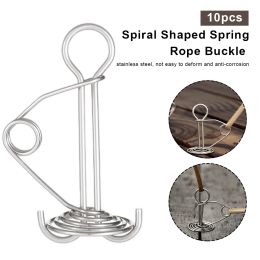 Schuilplaatsen 10 stks/set Spiraalvormige Lente Octopus Dek Peg Duurzaam Touw Luifel Tent Stakes Haak Board Peg Camping Wandelen Accessoires