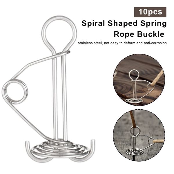 Abris 10 pièces/ensemble en forme de spirale ressort poulpe pont Peg Durable corde auvent tente piquets crochet conseil Peg Camping randonnée accessoires