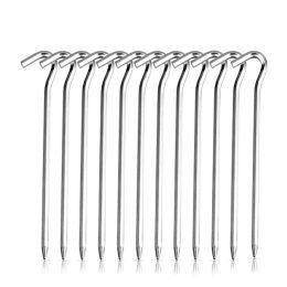 Refugios 12 PCS Metal Metal Peguas de servicio pesado Anclas Stakes Tall Canopy Stakes Durbable