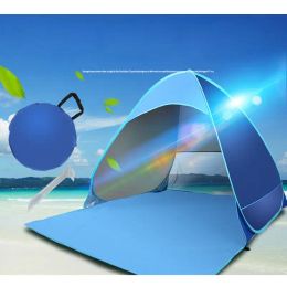 Schuilplaatsen 2020 Upgrade Waterdicht strandt tent opvouwbaar buitenshuis UV Sun Shelter Lichtgewicht strand Zon ShadeBeach -tenten voor 23 personen