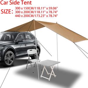 Schuilplaatsen 210d Coating Oxford Suv Auto Zijluifel Daktent Waterdicht Buiten Camping Zijtent Luifel 300*150/300*200/440*200cm