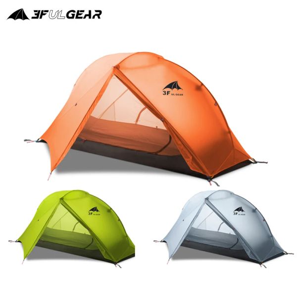 Abris 3f ul de vitesse de camping tente extérieure 1 personne 3 4 saison 15d Silicone enduit en nylon étanche à ultralime de randonnée de tente flottante 1