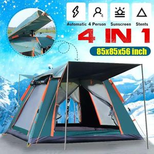 Schuilplaatsen 45 mensen kamperen tent buiten opvouwbare vouwt tent waterdichte camping tent draagbare familie strandt tent opruimen hikingtent