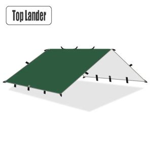 Schuilplaatsen 4x3m 19 Hanging Points Survival Tent Tarp Ultralight Sun Shelter Sunshade Outdoor Luifel Camping Toerist Luifel waterdicht