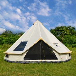 Schuilplaatsen 610Persons Glaming Luxe Mongolië Yurt Familie Travel Wandel Antistorm Antistorm Outdoor Camping Tent Zilver gecoate UV -functie