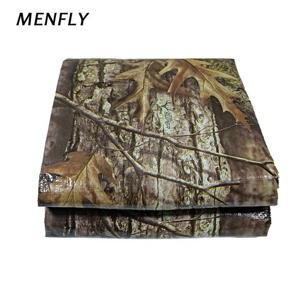 Refugios MENFLY Camuflaje Lona PE Lona Tienda de campaña Alfombra Impermeable Barco al aire libre Toldo Tela de silicona Cubierta de protección Lona