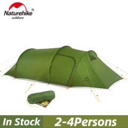 Schuilplaatsen NatureHike 34 Personen Opalus Tunnel Camping Tent Large Space Double Deur Ultralicht Draagbare reiswandeling Buiten Family Tent